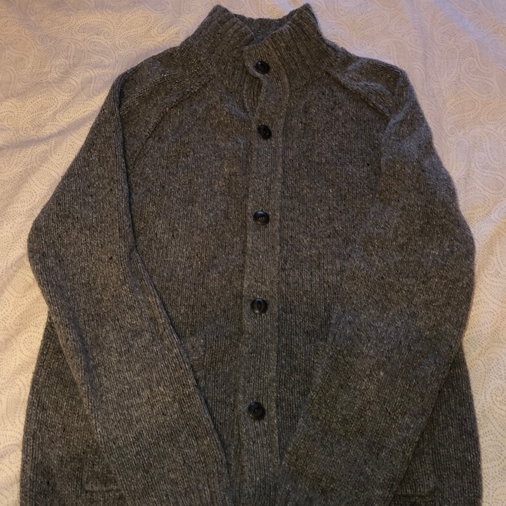 Gray Button-Up Sweater